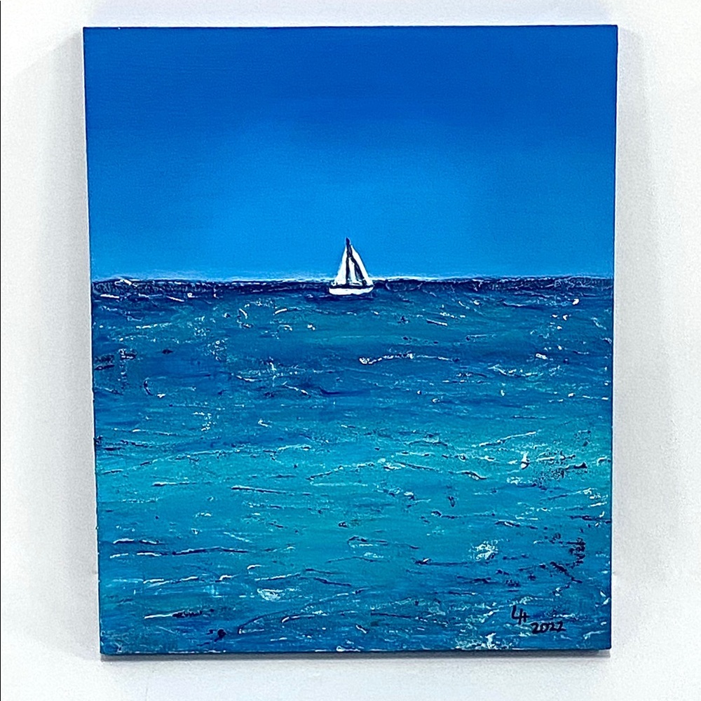 Original Acrylic Landscape Art on 7.5” x 9” Reclaimed Wood - Picture 3 of 10